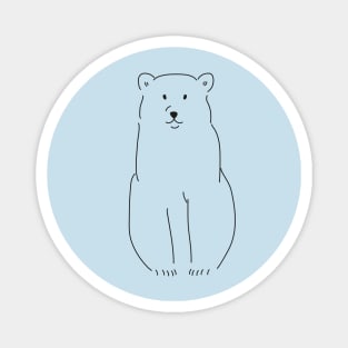 Polar Bear Silhouette Magnet